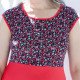 Robe Pénélope bi-matière liberty