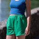 Short Alix molleton coton Vert Prairie