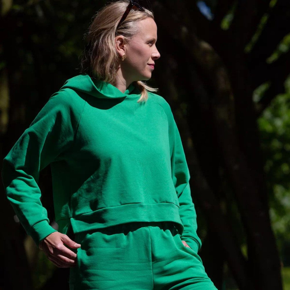 Sweat Alix Vert molleton 100% coton