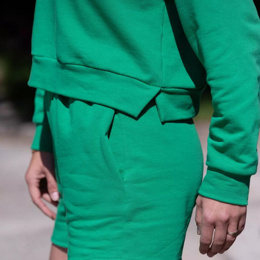 Sweat Alix Vert molleton 100% coton