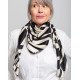 Foulard Lines - Grand carré Motif écru et noir