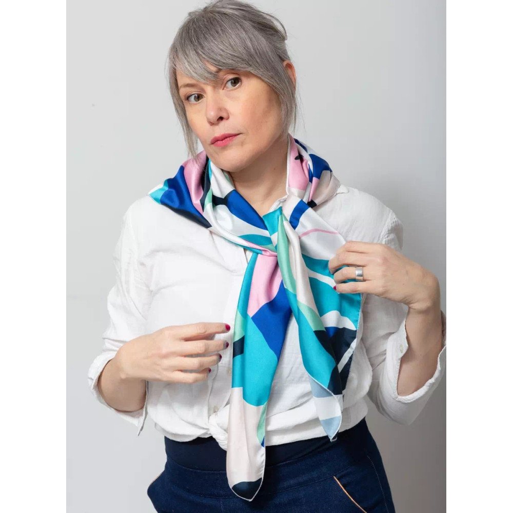 Foulard Bloom - Motif floral graphique