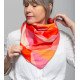 Foulard Facettes - Motif graphique oranger