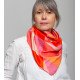 Foulard Facettes - Motif graphique oranger