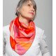Foulard Facettes - Motif graphique oranger