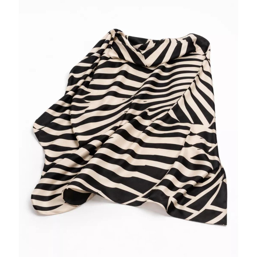 Foulard Lines - Grand carré Motif écru et noir