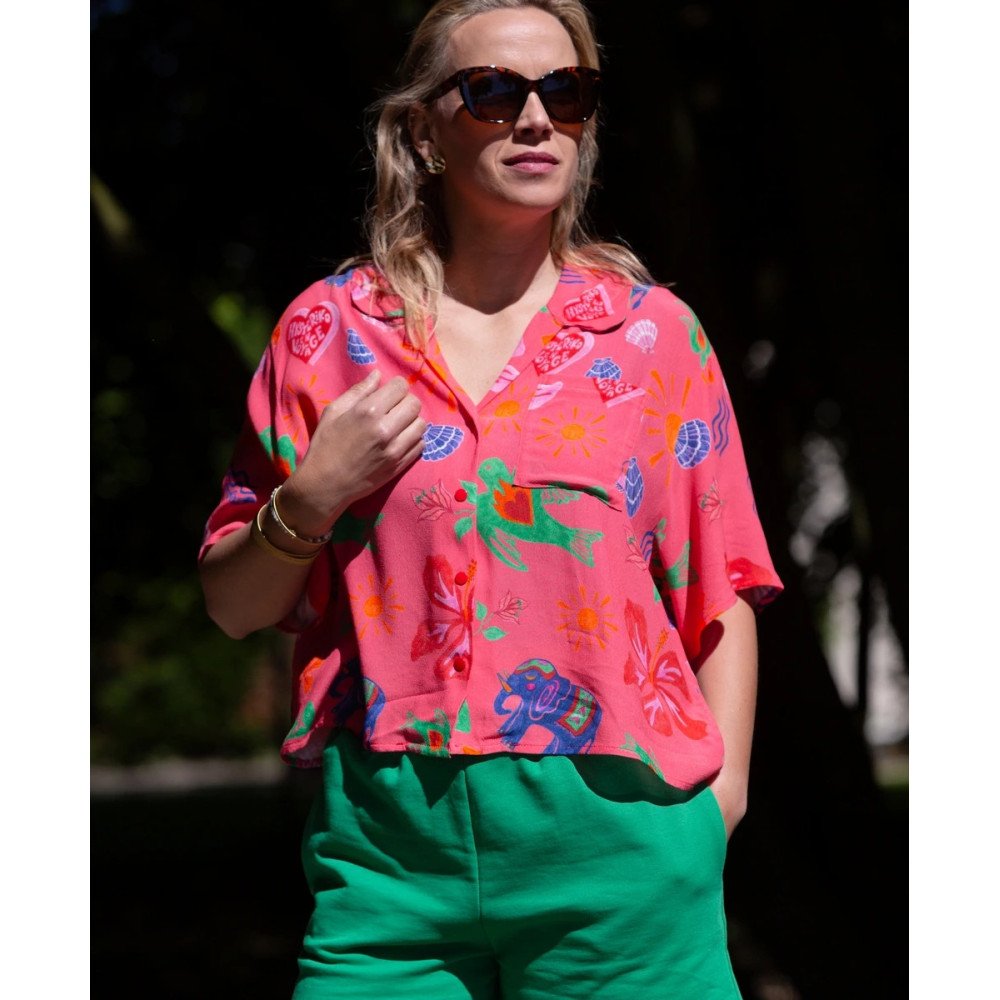 Chemise Anjali motif "En Voyage"