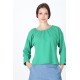 Sweat femme vert prairie Billie porté de face.