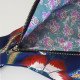 Sac banane femme Fanny Ottoman bleu à motif floral upcyclé détail doublure imprimée