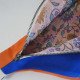 Doublure en coton floral block print de la banane Fanny Damier