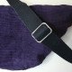 Dos en velours côtelé violet et sangle réglable noire de la banane Fanny