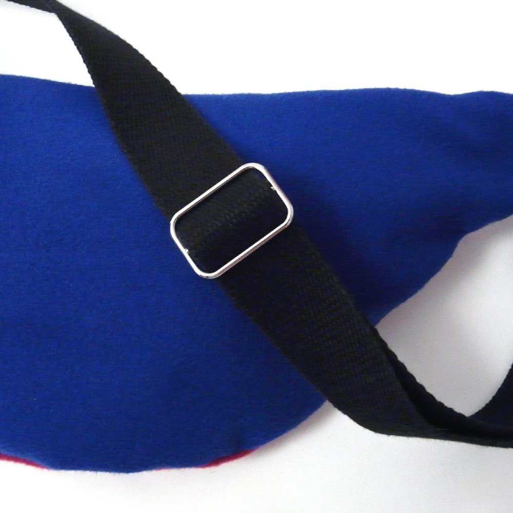 Dos bleu et sangle noire ajustable de la banane Fanny Duo Électrique