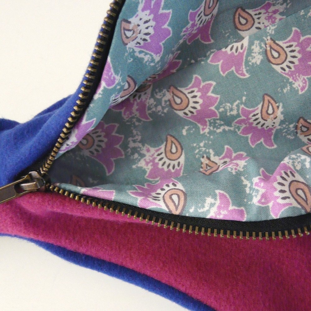 Doublure florale Inde Bleue de la banane Fanny Duo Électrique