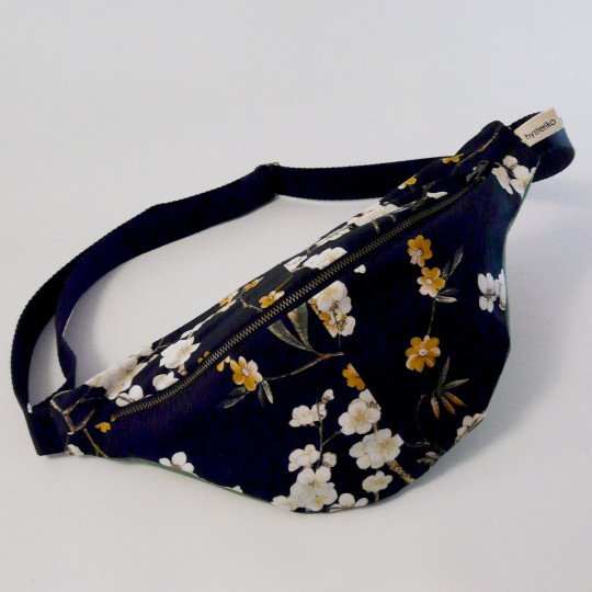 Sac banane femme Fanny Sakura Nocturne à fleurs de cerisier