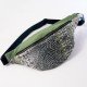 Sac banane femme Fanny Canopée en jacquard vert et gabardine vert tendre