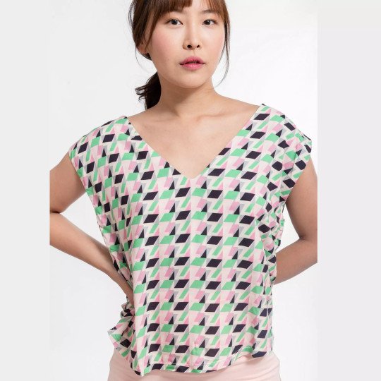 Blouse Paola imprimé "Graphique"