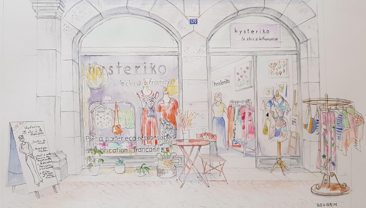 Aquarelle de Michel Gougain de la boutique atelier hysteriko à Chambéry